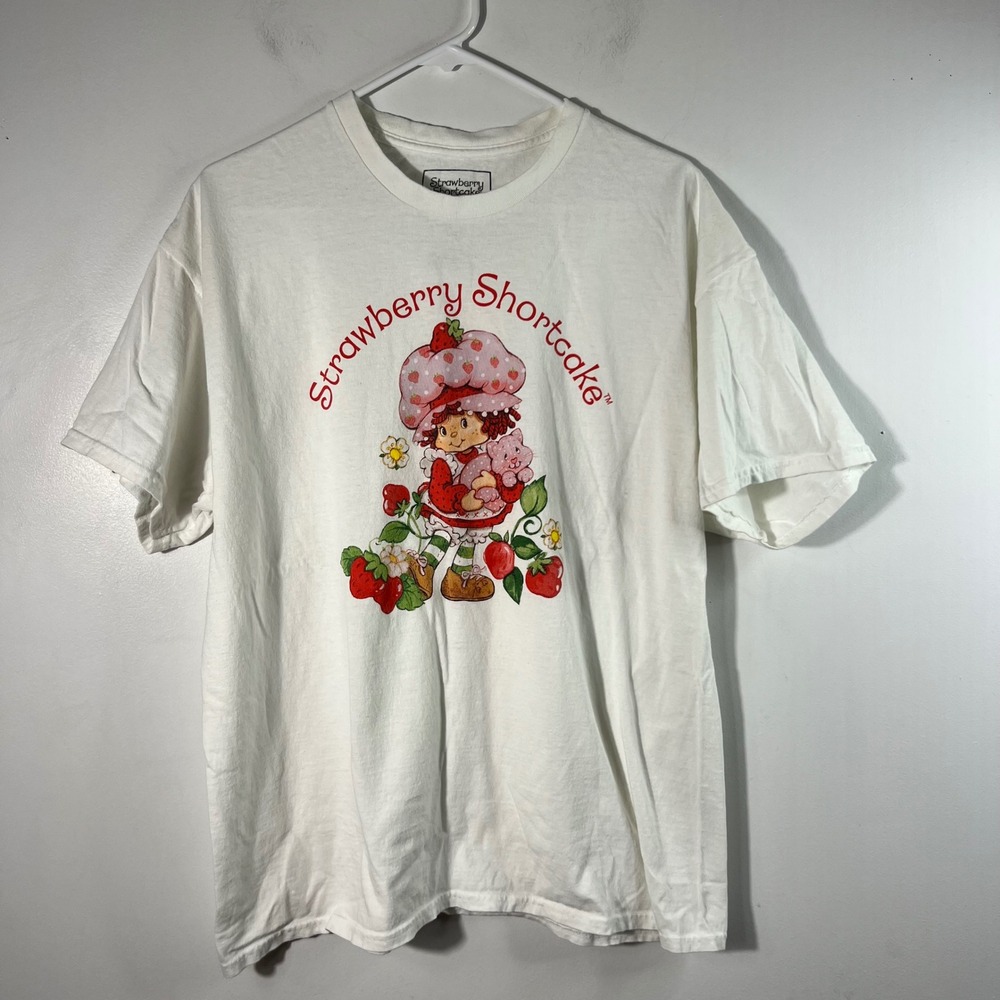 Womens Strawberry Shortcake Wild Brain Tee Shirt Cotton White Red XL